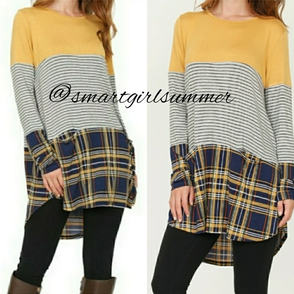 color block tunic dress